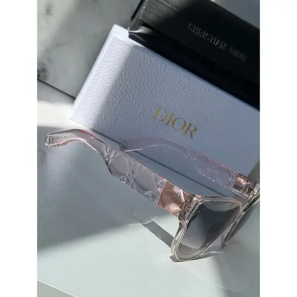 NEW Dior Lady Dior 95.22 Sunglasses in Transparent Pink - Picture 5 of 7